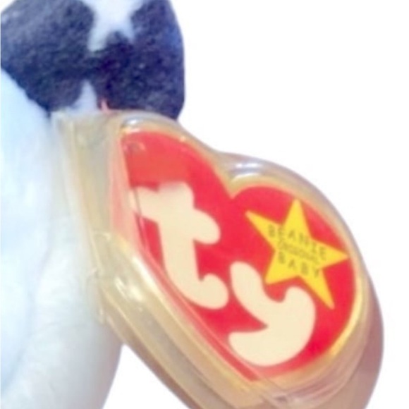 Rare Ty Beanie Babies Rare BLUE Face Spangle Bear - Picture 8 of 10